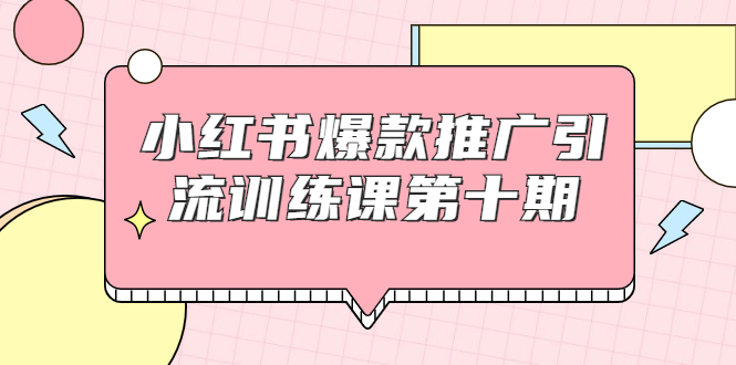 小红书爆款推广引流训练课第十期，手把手带你玩转小红书，轻松月入过万_泡桐学堂