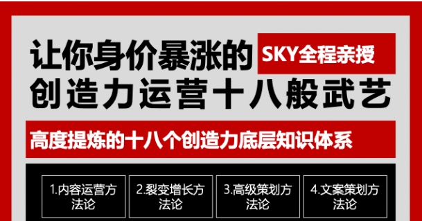 让你的身价暴涨的创造力运营十八般武艺 高度提炼的18个创造力底层知识体系_泡桐学堂