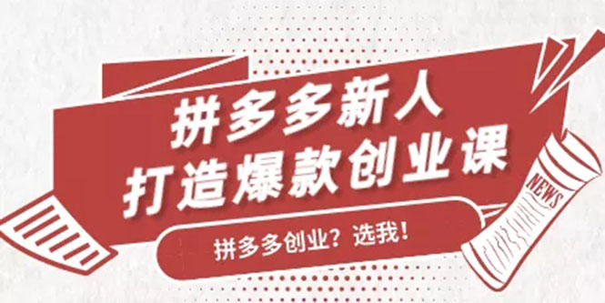 拼多多新人打造爆款创业课：快速引流持续出单，适用于所有新人_泡桐学堂