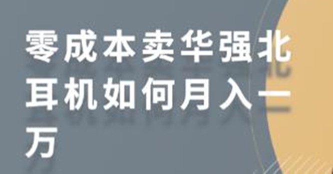 零成本卖华强北耳机如何月入10000+，教你在小红书上卖华强北耳机_泡桐学堂