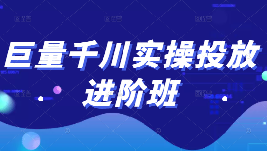 巨量千川实操投放进阶班，投放策略、方案，复盘模型和数据异常全套解决方法_泡桐学堂