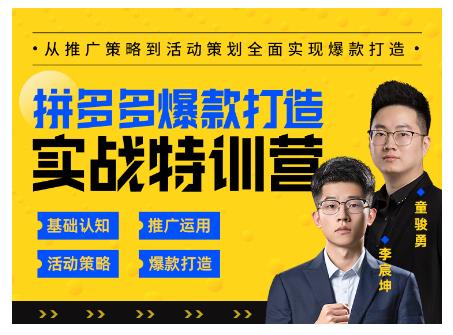 玺承云·拼多多爆款打造实战特训营，一套从入门到高手课程，让你快速拿捏拼多多_泡桐学堂