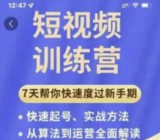 成哥从入门到精通7天短视频运营训练营，理论、实战、创新共42节课_泡桐学堂