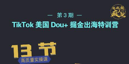 TikTok美国Dou+掘金出海特训营，美国dou+成功投放95%_泡桐学堂