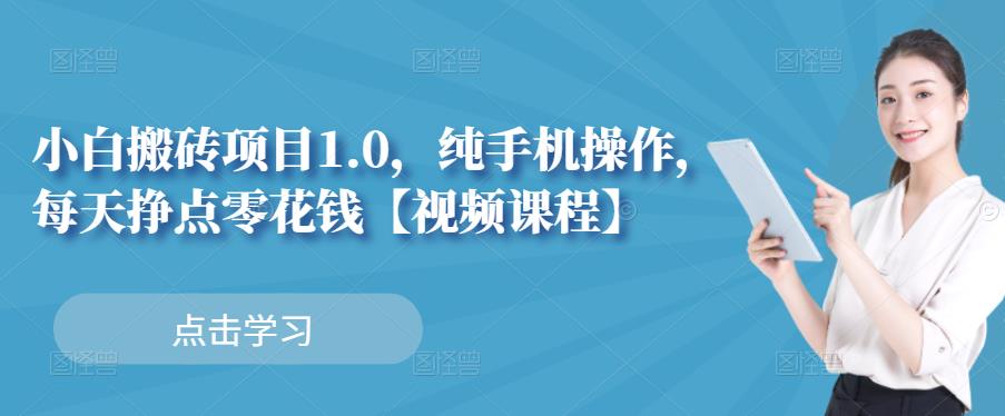 小白搬砖项目1.0，纯手机操作，每天兼职挣点零花钱_泡桐学堂