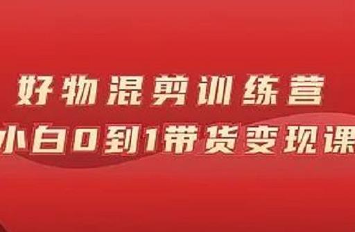 万三好物混剪训练营：小白0到1带货变现课_泡桐学堂