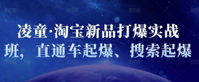 凌童·淘宝新品打爆实战班，直通车起爆、搜索起爆_泡桐学堂