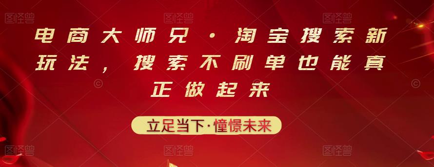 电商大师兄·淘宝搜索新玩法，搜索不刷单也能真正做起来_泡桐学堂