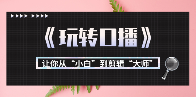 月营业额700万+大佬教您《玩转口播》让你从“小白”到剪辑“大师”_泡桐学堂