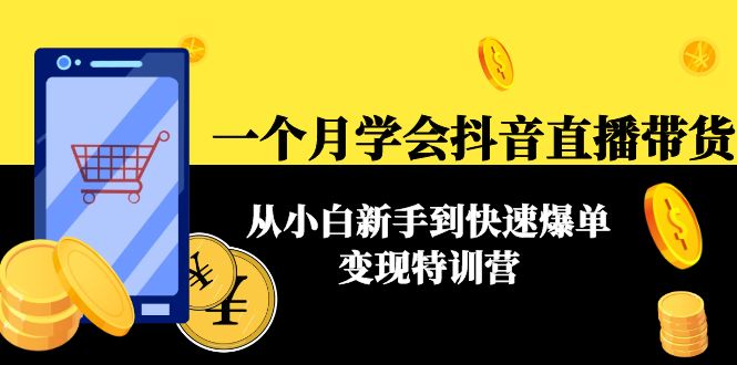 一个月学会抖音直播带货：从小白新手到快速爆单变现特训营(63节课)_泡桐学堂