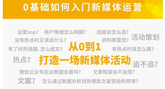 新媒体运营系列课，课程零基础入门，解锁高薪职业必备的四项技能_泡桐学堂