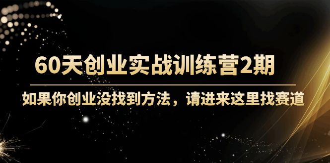 60天创业实战训练营2期：如果你创业没找到方法，进来这里找赛道-价值3000元_泡桐学堂