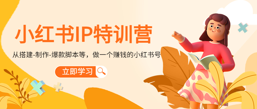 小红书IP特训营：从搭建-制作-爆款脚本等等，做一个赚钱的小红书号_泡桐学堂