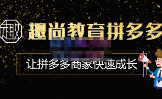 趣尚教育·拼多多运营实操VIP特训营，让拼多多商家快速成长-价值3180元_泡桐学堂