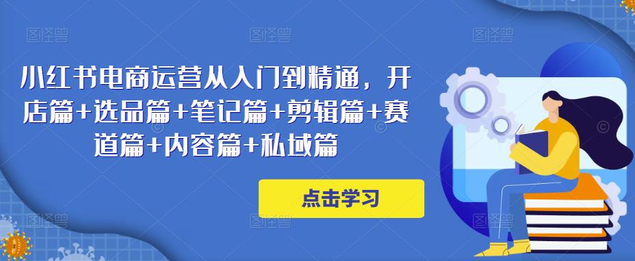 小红书电商运营从入门到精通，开店篇+选品篇+笔记篇+剪辑篇+赛道篇+内容篇+私域篇_泡桐学堂