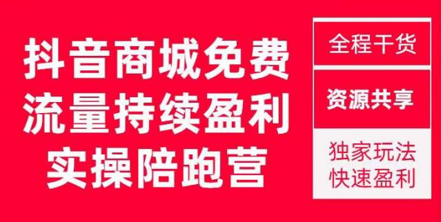 抖音商城搜索持续盈利陪跑成长营，抖音商城搜索从0-1、从1到10的全面解决方案_泡桐学堂