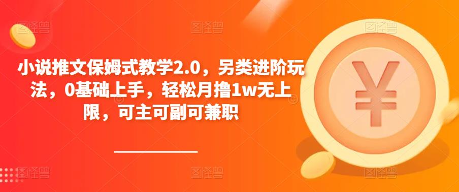 小说推文保姆式教学2.0，另类进阶玩法，0基础上手，轻松月撸1w无上限，可主可副可兼职_泡桐学堂