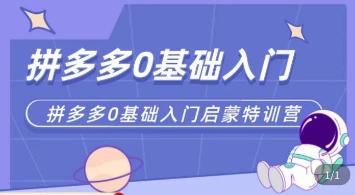 六一电商·拼多多运营0-1实操特训营，拼多多从基础到进阶的可实操玩法_泡桐学堂