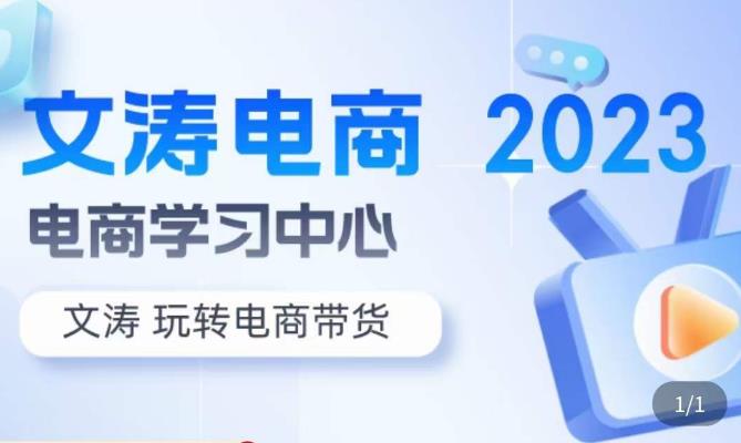 文涛电商·7天零基础自然流起号，​快速掌握店铺运营的核心玩法，突破自然展现量，玩转直播带货_泡桐学堂