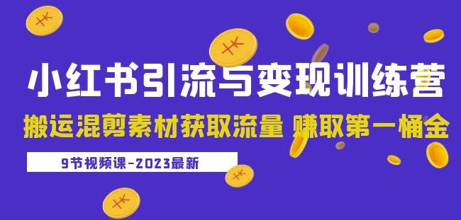 2023小红书引流与变现训练营：搬运混剪素材获取流量赚取第一桶金（9节课）_泡桐学堂