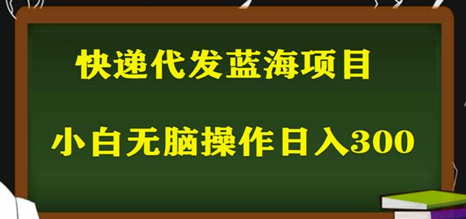 2023最新蓝海快递代发项目，小白零成本照抄也能日入300+_泡桐学堂