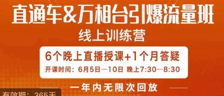 直通车&万相台引爆流量班，6天打通你开直通车·万相台的任督二脉_泡桐学堂