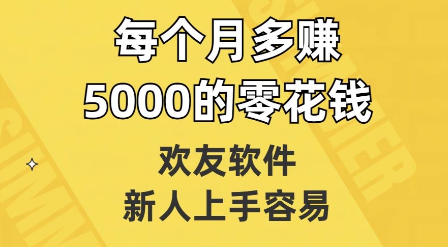 欢友软件，新人上手容易，每个月多赚5000的零花钱【揭秘】_泡桐学堂