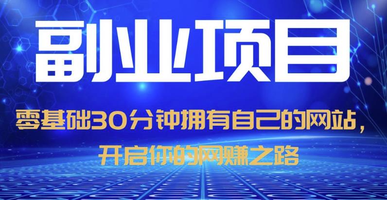 零基础30分钟拥有自己的网站，日赚1000+，开启你的网赚之路（教程+源码）_泡桐学堂