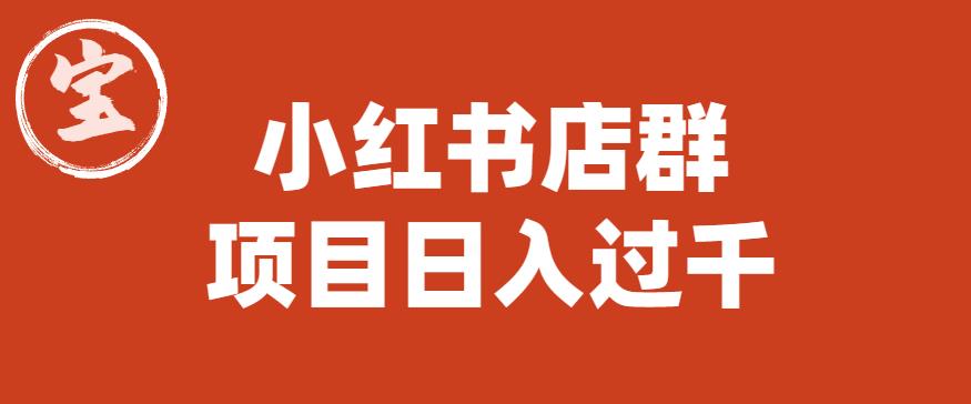 宝哥小红书店群项目，日入过千（图文教程）【揭秘】_泡桐学堂