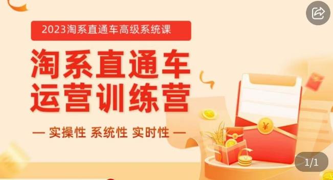 冠东·2023淘系直通车高级系统课，​实操性，系统性，实时性，直通车完整体系教学_泡桐学堂