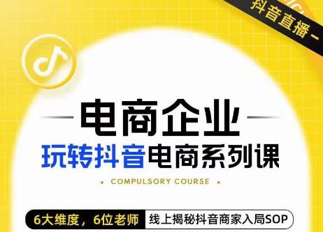 玺承·电商企业玩转抖音电商系列课，6大维度，6位老师，线上揭秘抖音商家入局SOP_泡桐学堂
