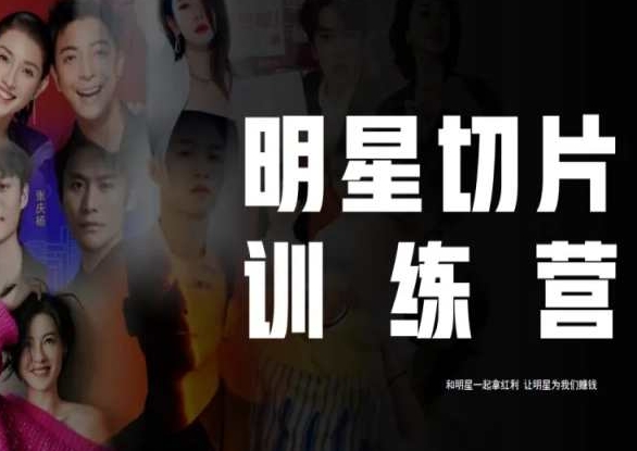 王子·明星切片线上训练营（2023），和明星一起拿红利，让明星为我们赚钱_泡桐学堂