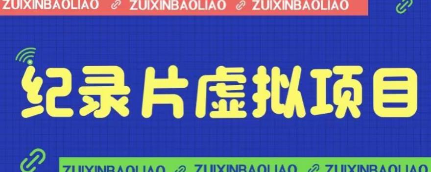 价值1280的蓝海纪录片虚拟项目，保姆级教学，轻松日入600+【揭秘】_泡桐学堂