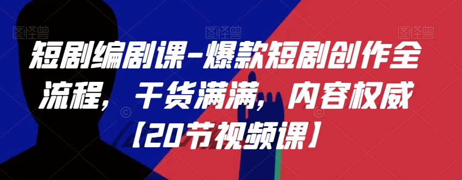 短剧编剧课-爆款短剧创作全流程，干货满满，内容权威【20节视频课】_泡桐学堂