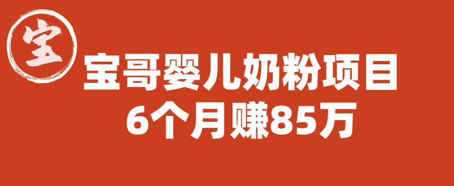 宝哥婴儿奶粉项目，6个月赚85w【图文非视频】【揭秘】_泡桐学堂