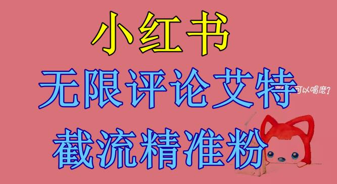 小红书无限评论艾特截流精准粉（软件+教程）_泡桐学堂