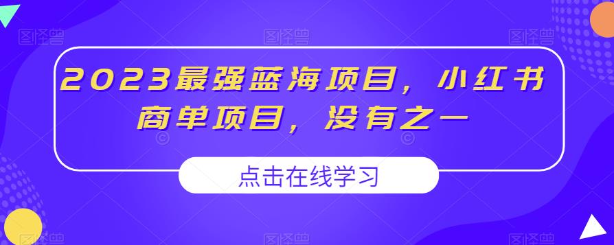 2023最强蓝海项目，小红书商单项目，没有之一【揭秘】_泡桐学堂