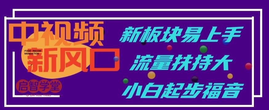 中视频新风口，新板块易上手，流量扶持大，小白起步福音【揭秘】_泡桐学堂
