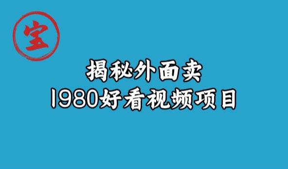 宝哥揭秘外面卖1980好看视频项目，投入时间少，操作难度低_泡桐学堂