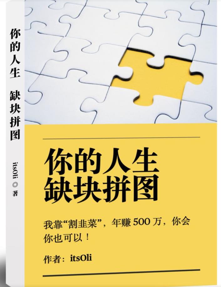 某高赞电子书《你的人生，缺块拼图——我靠“割韭菜”，年赚500万，你会你也可以》_泡桐学堂