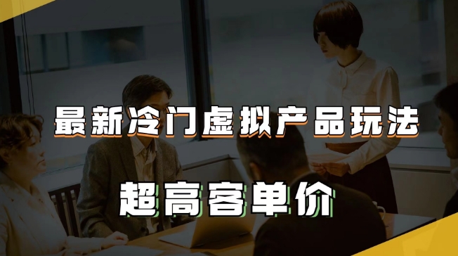 最新冷门虚拟产品玩法，超高客单价，月入2-3万＋【揭秘】_泡桐学堂