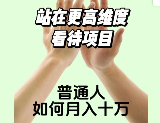 2023最火项目：站在更高维度看待项目，普通人如何月入十万【揭秘】_泡桐学堂