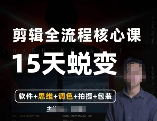 阿晖【全能剪辑高手训练营】剪辑+思维+调色+拍摄+包装（5合1）_泡桐学堂