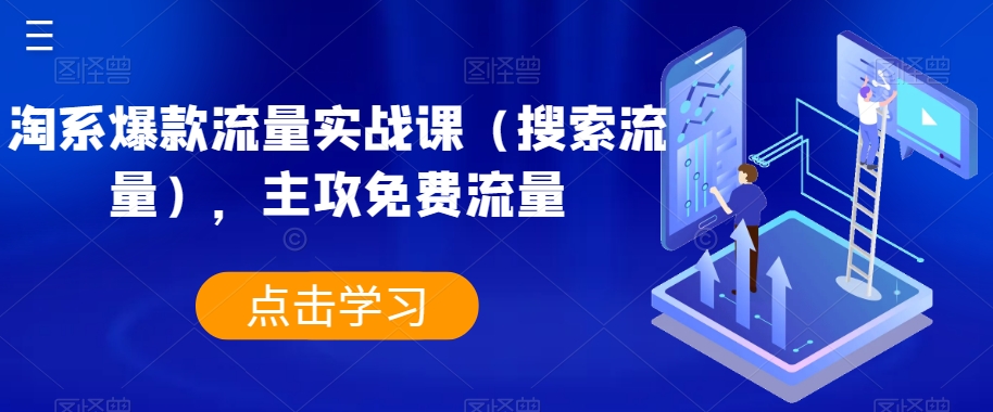 淘系爆款流量实战课（搜索流量），主攻免费流量_泡桐学堂