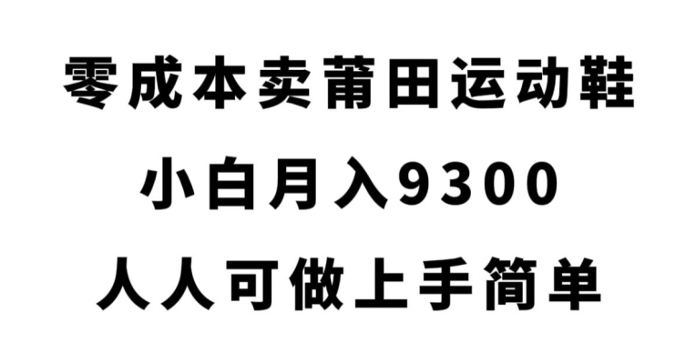 零成本卖莆田运动鞋，小白月入9300，人人可做上手简单【揭秘】_泡桐学堂