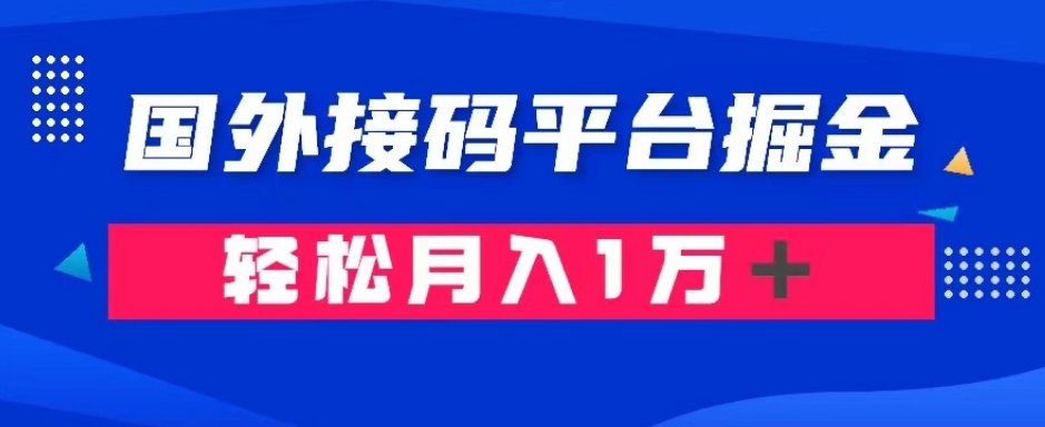 通过国外接码平台掘金：成本1.3，利润10＋，轻松月入1万＋【揭秘】_泡桐学堂