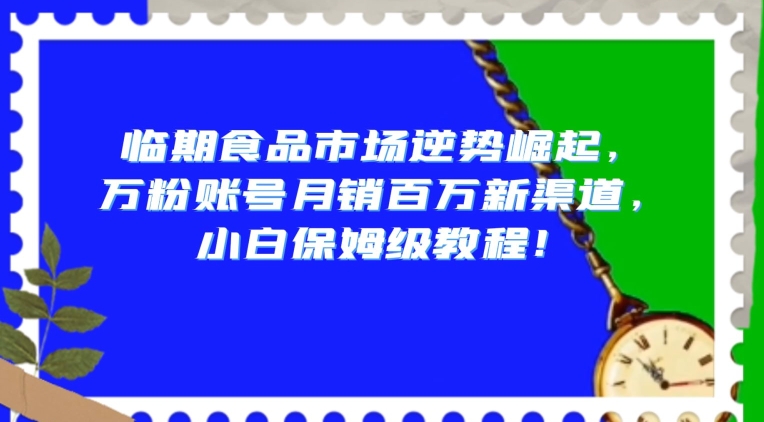 临期食品市场逆势崛起，万粉账号月销百万新渠道，小白保姆级教程【揭秘】_泡桐学堂