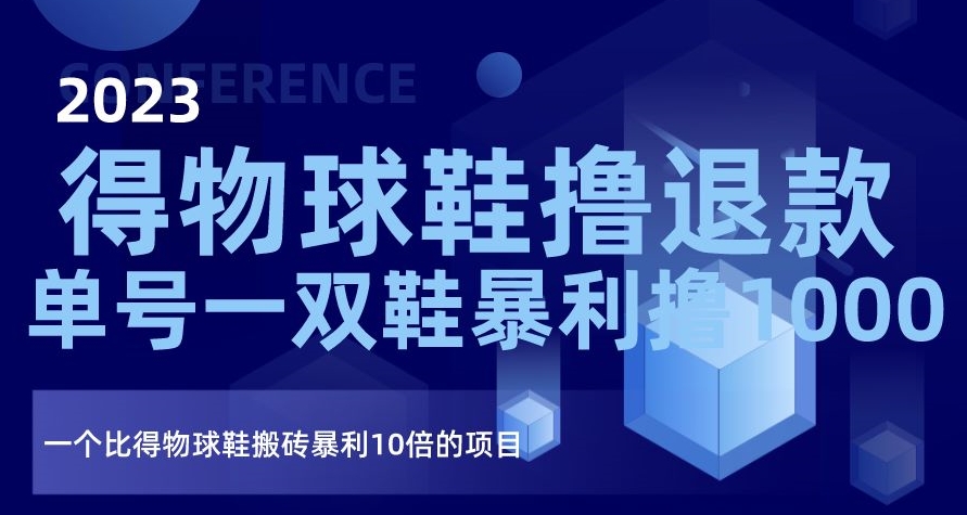 2023得物球鞋撸退款，单号一双鞋暴利撸1000，一个比得物球鞋搬砖暴利10倍的项目【揭秘】_泡桐学堂