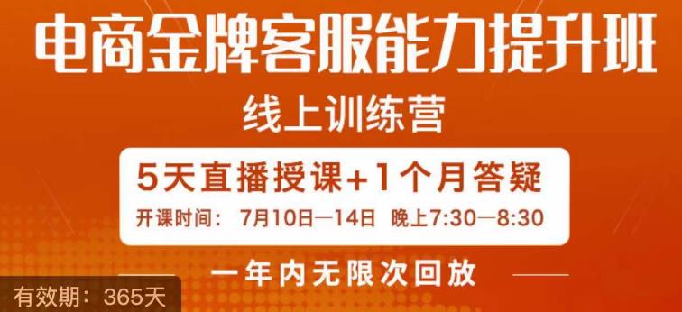 电商金牌客服能力提升班，提升客服能力是你店铺业绩的关键要素_泡桐学堂