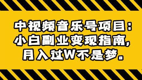 中视频音乐号项目：小白副业变现指南，月入过W不是梦_泡桐学堂
